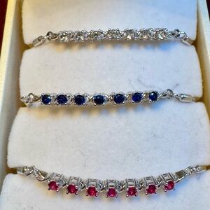Set of 3 rhinestone bracelets